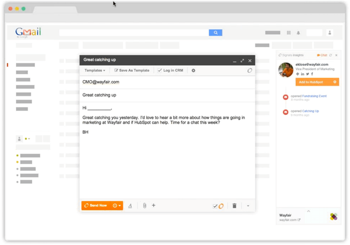 HubSpot Sidekick Sidebar