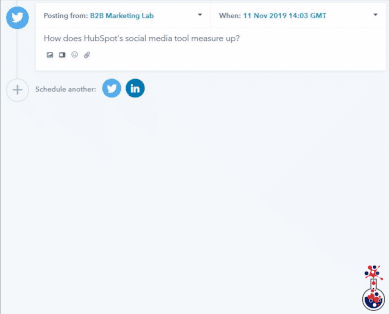 Blog - honest review of hubspot social tool - insert image GIF