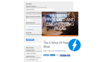 HubSpot Accelerated Mobile Pages